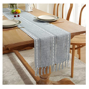 Orange Solid Color Checked Decorative Wedding Party Banquet 100% Organic Cotton GOTS Certificate Indian <b>Table</b> <b>Runners</b> Wholesale - Product Image 6