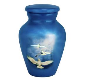 Mini urna pequeña de palomas blancas para cenizas Love Charms Opción Urnas de aluminio para cenizas humanas - Product Image 6