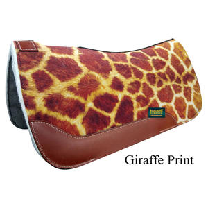 OEM Western équestre cuir de vachette renfort profilé gris feutre tapis de selle laine tissu équitation en vrac exporté - Product Image 6