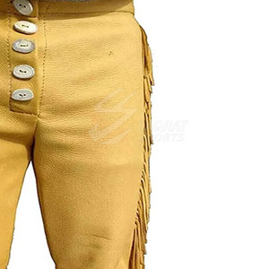 Chaps de cuero para hombre más vendidos de buena calidad, estilo informal ligero, gran oferta, MOQ bajo, patrón recto de cuero lavado - Product Image 4