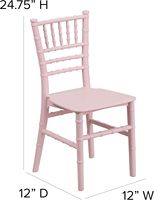 Promotion Chine : Chaises Chiavari empilables en plastique roses pour événements, mariages, banquets, hôtels et fêtes (enfants et adultes) - Dubaï