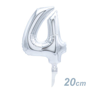 ลูกโป่งตัวเลขสีเงินขนาด7นิ้วแบบญี่ปุ่นสำหรับฉลองวันเกิด - Product Image 4