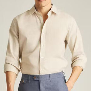 Chemise habillée pour homme en coton 100% anti-boulochage, durable, à manches courtes, style urbain printemps, haute qualité, vente en gros - Product Image 6