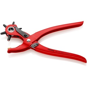 KNIPEX Red Powder-Coated Revolving Hole Punch Pliers 220 mm Overall Length 2/2.5/3/3.5/4/5 mm <b>Leather</b> <b>Leather</b> Punch <b>Tools</b> - Product Image 6