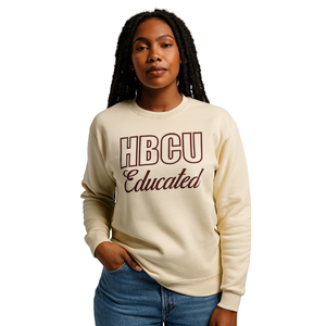 HBCU-Sudadera con letras de chenilla bordadas en color neutro y granate, mezcla de algodón, Divine Nine, ropa de hermandad griega - Product Image 1
