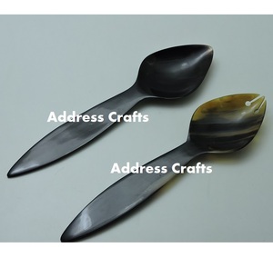 Juego de Cubiertos de estilo vikingo, servidores de ensalada de cuerno, tenedor y cuchara, Ideal para juegos de Hotel y hogar, hechos a mano a precio competitivo - Product Image 2