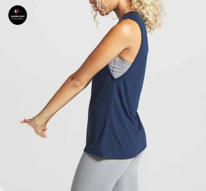 Débardeur d'entraînement en coton d'été pour femmes à séchage rapide Gym Fitness Wear lâche sans manches Design Jersey tissu tricoté Style formel - Product Image 3