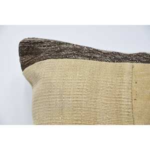 Cojín de lana Beige Kilim de 28x28 pulgadas, lujoso tejido con estampado Floral Vintage, antideslizante, ecológico, extraíble, lavable - Product Image 2