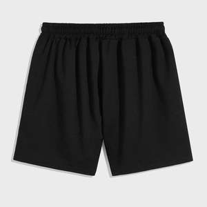 Pantalones cortos de lana de talla grande personalizados de algodón liso con logotipo estampado deportivo informal para hombre con bolsillos - Product Image 4