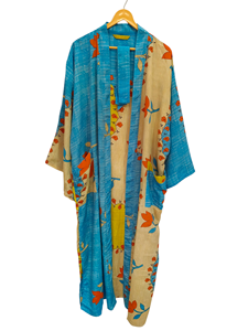 ชุดเดรสสำหรับเจ้าสาวเสื้อคลุมส่าหรีสไตล์อินเดียเสื้อคลุมสำหรับเป็นของขวัญชุดปาร์ตี้ชายหาดชุดกิโมโนผ้าไหมส่าหรีพิมพ์ลายอินเดีย - Product Image 5