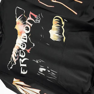 Personnalisation de haute qualité 3D graphique sérigraphié Hoodies Ho vente épais poids lourd pull bouffée impression recadrée à capuche - Product Image 3