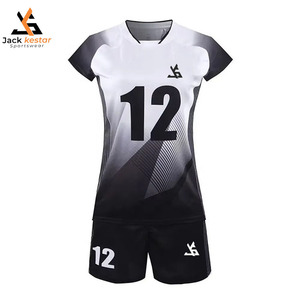 ชุดยูนิฟอร์มวอลเลย์บอลแบบกำหนดเองคุณภาพสูง ขายส่งเสื้อฟุตบอลพิมพ์ลายแบบซับลิเมชั่น โพลีเอสเตอร์/คอตตอน - Product Image 1