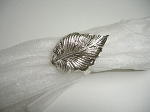 Vantage moderne porte-serviettes anneau mariage feuille de noël ronds de serviette Vintage luxe Antique Valentine solide métal rond de serviette - Product Image 5
