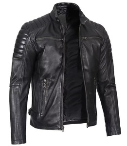 เสื้อแจ็คเก็ตหนังผู้ชาย สไตล์สตรีทลำลอง ดีไซน์พรีเมียม หนังแท้ โรงงานผลิตเสื้อผ้า ขายส่ง - Product Image 5