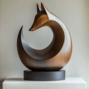 Small <b>Wooden</b> <b>Sculpture</b> For Shelf Decoration Adding Subtle Artistic Touch To Minimalist Or Contemporary Home Designs - Product Image 1