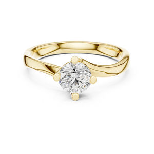 Anillo de Compromiso de Oro Blanco de 14K con Diamante Redondo Cultivado en Laboratorio para Mujer |   Diamante Cultivado Nuevo - Product Image 6