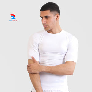 Haute qualité hommes chemises de gymnastique personnalisé athlétique Compression haute élastique Polyester t-shirt hommes à séchage rapide à manches courtes T-Shirts - Product Image 1