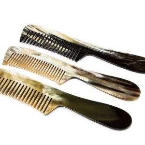 หวีฮอร์นที่หรูหราหวีเขาควายหวีทำมือพร้อมขอบขัดเรียบสำหรับใช้งานง่าย - Product Image 2