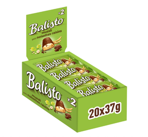 Balisto Muesli Milk <b>Chocolate</b> Biscuit Snack <b>Bars</b>, Bulk <b>Chocolate</b> Case, 20 x 37g - Product Image 1