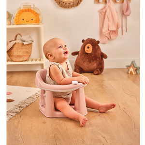 Chaise d'apprentissage pour bébé CATEEM blanche, confortable, en plastique, antidérapante avec ventouses de sécurité, portable, durable, design compact, 6-15 mois - Product Image 1