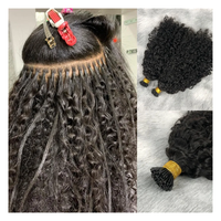 Cheveux indiens Remy bouclés de qualité supérieure en vrac, pour pose micro-anneaux, double trame, double densité aux pointes, sans traitement chimique, tout compris