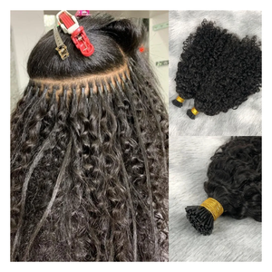 Premium Indian Remy Curly Hair <b>Extension</b> <b>Micro</b>-Link Attachment Chemical Processing None Wholesale Supply Styling Best Price - Product Image 1