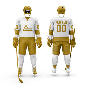 Vêtements d'équipe de hockey sur glace en polyester personnalisés professionnels ensembles d'uniformes sportifs avec impression de logo OEM technique de sublimation vêtements de hockey sur glace - Product Image 3