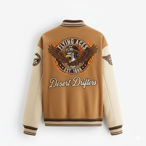 Son Hers Matching Varsity Vestes Personnalisé Brodé Laine Letterman Bomber Toile Stand Respirant Vintage Design pour les Couples - Product Image 2