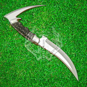 Custom Full Tang D2 Steel Hunting Camping Bearded <b>Axe</b>, Micarta Handle Tomahawk Real Hatchet with Leather Sheath, Ideal Gift - Product Image 3