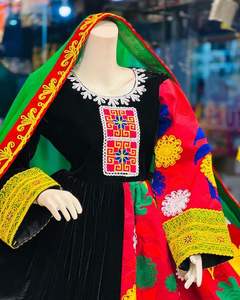 ชุดเดรส kuchi ชนเผ่าวินเทจชาวอัฟกานิสถาน/ปากีสถานชุดปาร์ตี้แบบดั้งเดิมมีหลายสีโลโก้ที่กำหนดเองหมายเลข3042 - Product Image 6