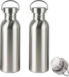 Stainless <b>Steel</b> Water <b>Bottle</b>,26OZ Single Wall Sports Water <b>Bottle</b> for Camping Picnic,Metal Sports Kettle with Handle for Runners - Product Image 1