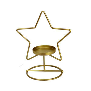 Soporte votivo de luz de té de metal en forma de estrella de nuevo diseño para decoración del hogar - Product Image 1
