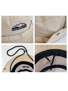 Sombrero de pescador retro unisex con cordón para actividades al aire libre protección solar informal combina con todo para Primavera Verano ciclismo pesca - Product Image 6