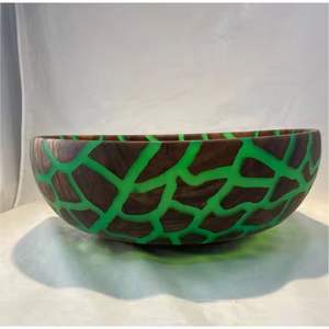 Résine Bois Petites Rivières Conception Bol Collations et Salade Bois Résine Bol de Service pour Restaurant Utilisation pour Décoration de Table - Product Image 1