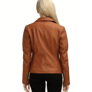 Veste d'hiver pour femmes en cuir de haute qualité, personnalisée avec logo, imperméable, coupe-vent, respirante, manches longues - Product Image 2