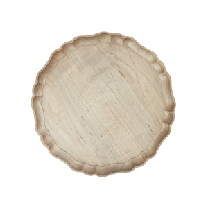 Bandeja de madera redonda Natural de aspecto elegante para servir comida, organizador de madera, Decoración de mesa de exhibición, precio barato, venta al por mayor de Vietnam - Product Image 1