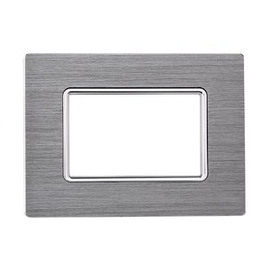 Etroit solare serie 3P piastra in alluminio, Color argento, compatibile con Bticino Matix-materiali elettrici/compatibile - Product Image 1
