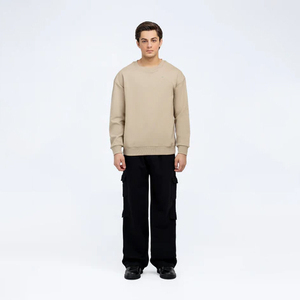 Sweat-shirt à capuche en coton pour homme 350 g/m², coupe classique, pull décontracté, haut d'automne, pull doublé en polaire pour l'hiver - Product Image 4