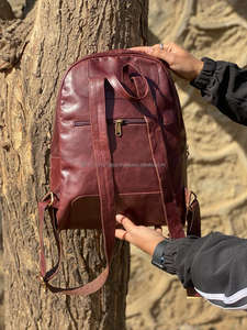 Mochila De piel auténtica hecha a mano para mujer, morral de cuero para oficina y viaje - Product Image 6