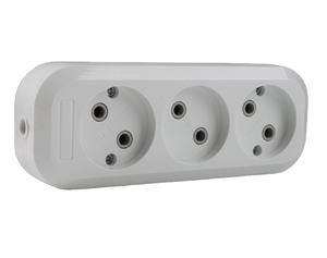 Enchufe de extensión blanco de 3 vías sin conexión a tierra sin Cable IP22 16A 220-250V UE/Reino Unido/EE. UU. Regleta de alimentación estándar ABS resistente al fuego - Product Image 3