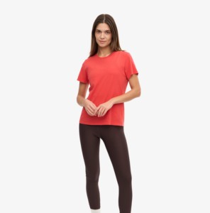 Camiseta informal OEM para mujer, Top corto de manga corta de entrenamiento ajustado para primavera y otoño, ropa deportiva sólida - Product Image 3