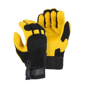 Guantes de cuero de piel de cabra Mecánicos con espalda a prueba de viento Seguridad Resistente a los cortes Guante de trabajo de invierno de alta calidad - Product Image 6