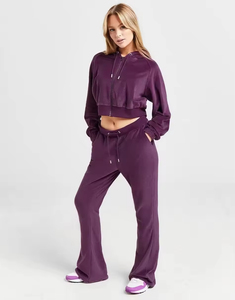 เสื้อฮู้ดครอปซิปเต็มตัวสำหรับผู้หญิงรุ่นใหม่ล่าสุด ผ้าถักสำหรับฤดูหนาว กันยับ ระบายอากาศได้ดี เป็นมิตรต่อสิ่งแวดล้อม มีซับใน พร้อมโลโก้ด้านหน้า สไตล์สตรีทแวร์ - Product Image 2