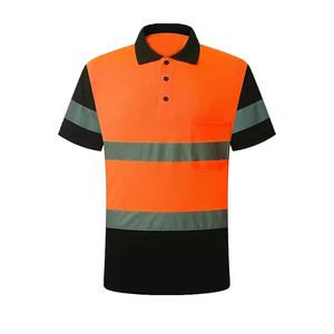 Ropa de trabajo de alta visibilidad Camisas reflectantes para seguridad en la construcción Camisetas ligeras y transpirables con cuello de polo Logotipo personalizado OEM - Product Image 2