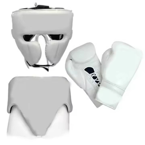 Set de Boxeo de Cuero Genuino de Vaca, Set de Boxeo de Entrenamiento Winning, MMA, Muay Thai, Plata Real Personalizada, Set de Boxeo de Sparring Winning - Product Image 3