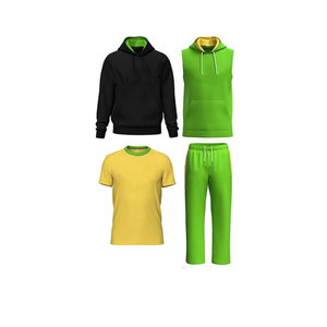 Custom Sublimation Soccer Apparel Kit Men's Green Yellow Reversible Tank Top Shorts Hoodie Polo T-Shirt Pants <b>Socks</b> - Product Image 2