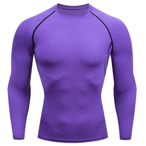 Pas cher Prix Exigible Hommes Rash Guard Spandex MMA Rash Guard Compression À Manches Longues BJJ Rash Guard - Product Image 1