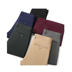 กางเกงชิโนทรงตรงเข้ารูปแบบลำลองสำหรับผู้ชายสีพื้นหลายสี - Product Image 1