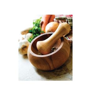 Mortier et pilon en bois supérieur Granger pour épices à l'ail pour taille personnalisée et cuisine et table à vendre - Product Image 6