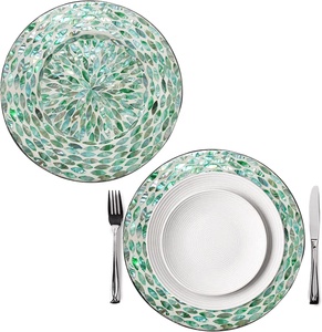 Juego de placas de carga de perlas madre de 2 formas redondas, Producto Popular, nuevo diseño, muestra de madera, hecho en Vietnam - Product Image 1